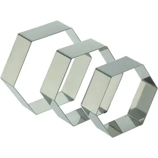 Schneider - Tortenring "Sechseck", Edelstahl, 200 x 50 mm