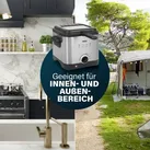 Princess 182612 Fritteuse 1.5l 1000W Antihaftbeschichtung, Überhitzungsschutz Silber, Schwarz