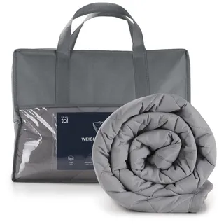 Blumtal Gewichtsdecke 135x200 cm - Oeko-TEX zert. Entspannungsdecke 100% Baumwolle (Obermaterial) - Gewichtsdecke 4kg - Therapiedecke mit Glasperlenfüllung - Schlafdecke Anti-Stress