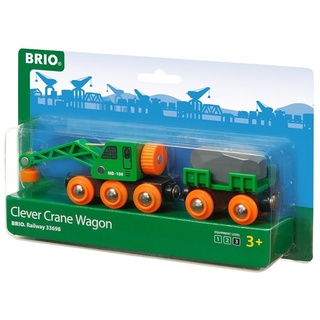 BRIO Grüner Kranwagen mit Anhänger (33698)