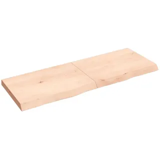 vidaXL Waschtischplatte 140x50x(2-6) cm Massivholz Unbehandelt