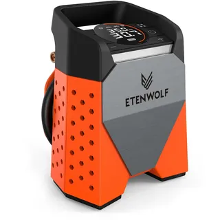 ETENWOLF ZEPHYR S3-7800mAh Elektrische Luftpumpe, 160 PSI/11.03Bar Tragbarer Luftkompressor Für Auto,Motorrad,Fahrrad,Bälle, 1 Minute Schnellbefüllung und Digitalen LED Leuchten, USB-Powerbank