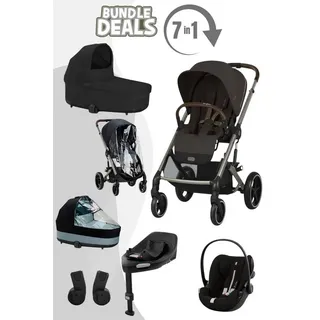cybex retail gmbh Cybex Balios S Lux inkl. Babywanne, Babyschale Cloud G+ / Isofix Base G3, Farbe: Chocolate Brown