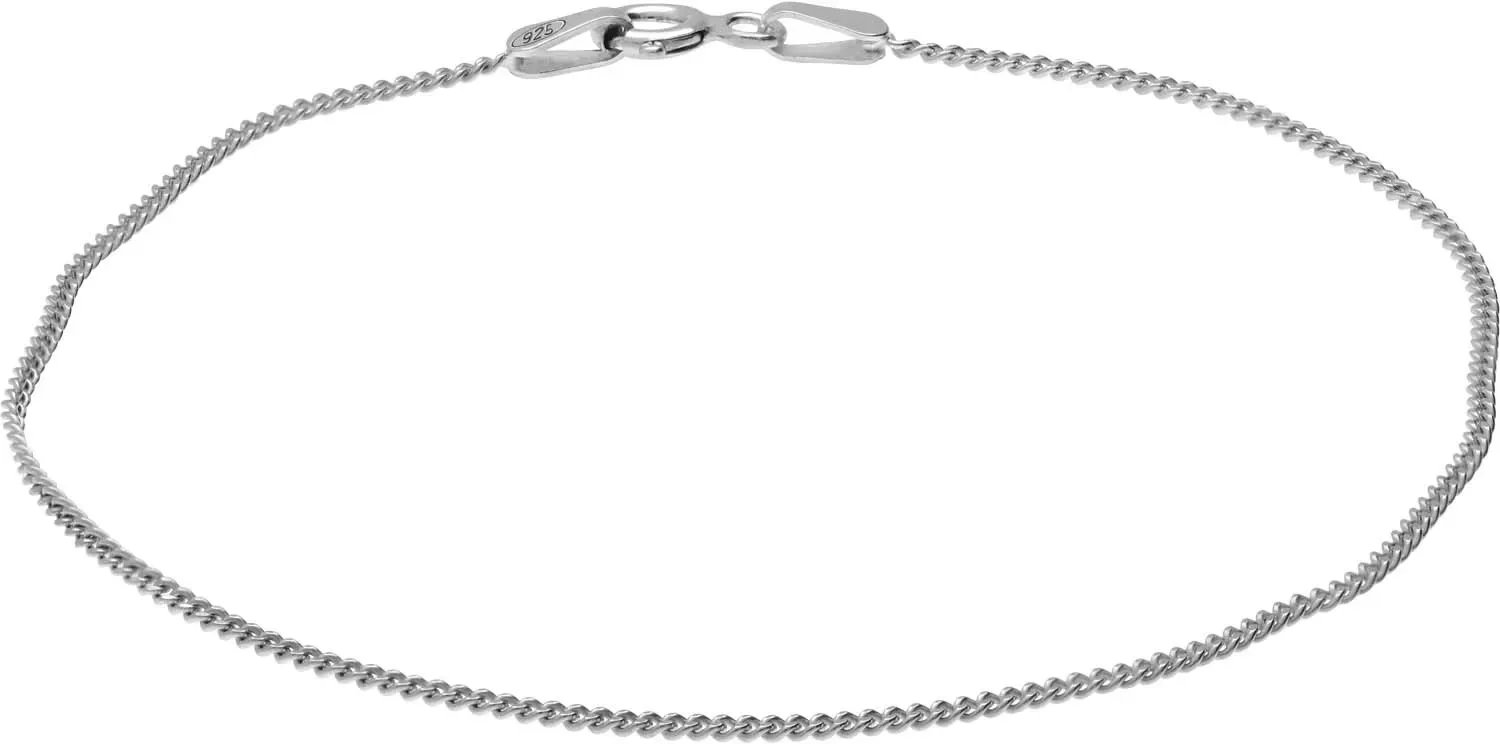 925er Silber Panzerarmband rhodiniert