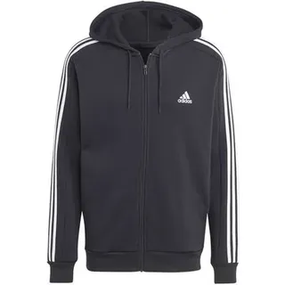 adidas Essentials 3-Streifen Kapuzenjacke Herren Schwarz S