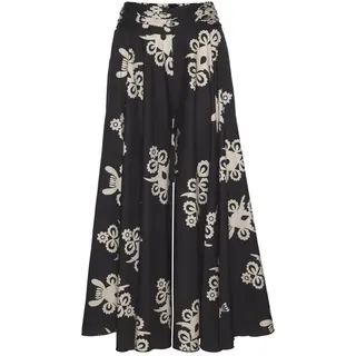 LASCANA Hosenrock Damen schwarz-sand bedruckt Gr.38