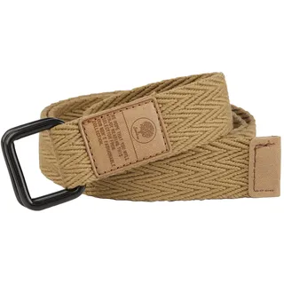 KYEYGWO Leinwand Gürtel für Damen und Herren, Verstellbare Canvas Stoffgürtel mit Doppel D-Ringe Schnalle, Khaki(110cm Gesamtlänge) - Einheitsgröße