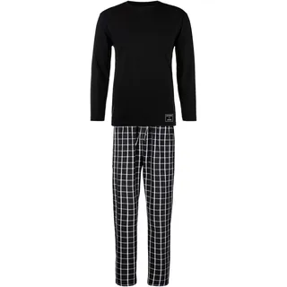 AUTHENTIC LE JOGGER Pyjama 2 Stk. Schlafanzug mit karierter Webhose AUTHENTIC LE JOGGER schwarz-kariert