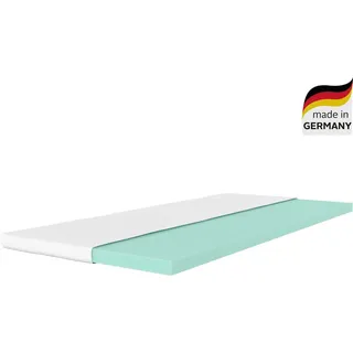 Älgdröm, Topper Belize, Topper 90x200, 140x200, 180x200 cm, in 2 Härtegraden, 9 cm hoch, Kaltschaum, Matratze, Boxspringbett, Allergiker geeignet (Hausstauballergiker) 90 cm x 200 cm x 9 cm