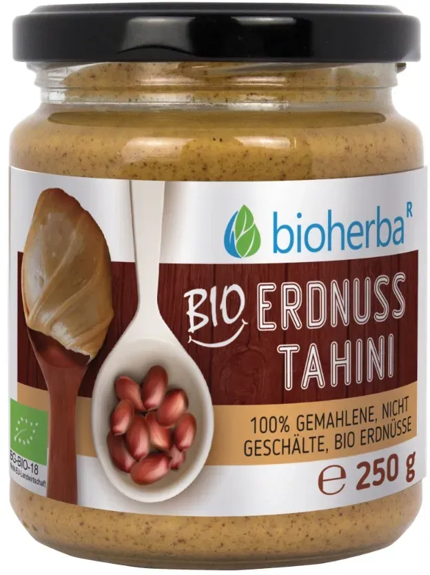 Bio Erdnuss Tahini 100 % gemahlene, nicht Geschälte 250 g