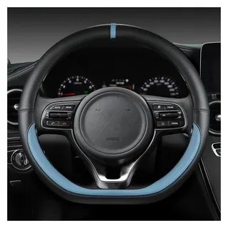 Auto Lenkradbezug, für Opel Corsa-C Corsa-D Corsa-E Corsa-F Schweißabsorbierend Verschleißfest Lenkradschutz Anti-Rutsch Atmungsaktiv Lenkradhülle,A
