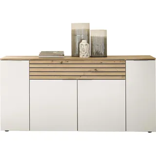 HBZ Meble BZ 5110 Sideboard Holzwerkstoff Weiß/Braun - Artisan Eiche