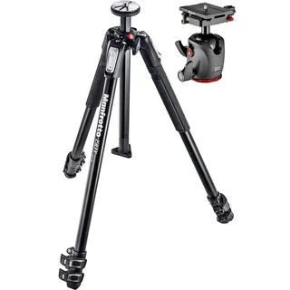 Manfrotto Alu Stativ MT190X3 + MHXPRO-BHQ6 XPRO Kopf mit Top Lock