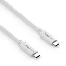 PureLink USB-C auf USB-C Kabel - USB4 Gen 3x2, 5A, EPR 240W, 40G, DP Alt Mode - iSerie - weiß - 0,50m