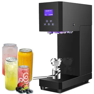 ZenSeFarin Commercial Cup Sealer Machine, 370W Elektrisch-Benchtop kann Seemanner, höhenverstellbar, 2,2-Zoll-Durchmesser-Dosen Semi-Auto-Cup mit Zähler & LCD Display,Black-220V