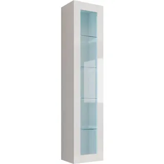 Mirjan24 Vitrine Vigo 40 x 30 x 180 cm Weiß