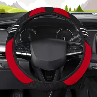 QSLLLY Auto Lenkradhüllen für Skoda Kamiq Karoq Kodiaq Kushaq,Lenkradbezug Schutzhülle Steering Wheel Cover Lenkradschoner Verschleißfest Innenraum Zubehör,B
