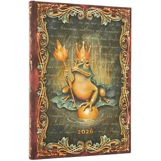 paperblanks ltd. 12-Monatskalender. 2026 Froschkönig Midi Horizontal
