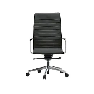 Quadrifoglio Chefsessel, ODAHLA01/0RAB Leder schwarz, Gestell chrom