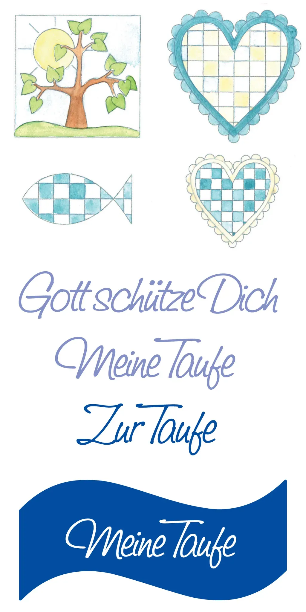 Taufe hellblau Multitransferfolie