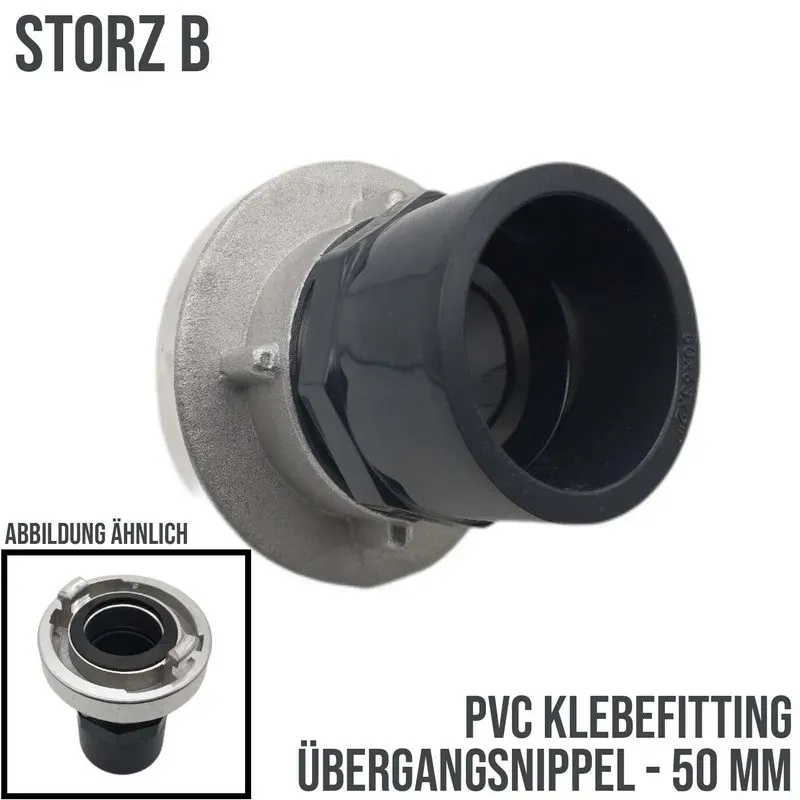 STORZ B DN 75 KA 89 Übergangsstück Adapter -> 40 mm PVC-U Klebe Fitting Übergang...