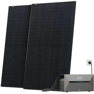 solarway All In One Balkonkraftwerk 1000 W / 800 W inkl. 1,6 kWh Anker Solix 2 Pro Speicher