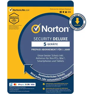 NortonLifeLock Norton 360 Deluxe 25 GB 3 Geräte 1 Jahr ESD ML Win Mac Android iOS 