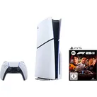 PLAYSTATION 5 Konsolen-Set "PS5 Disk Edition (Slim) + EA Sports F1 25", schwarz-weiß (weiß, schwarz), B:9,6cm H:35,8cm T:21,6cm, Spielekonsolen
