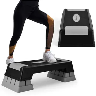 Costway Höhenverstellbarer Aerobic Stepper Grau 12/17/22cm