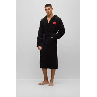 hugo underwear Bademantel »Terry Gown Hooded«, mit Kapuze & kontrastfarbenen Logo HUGO Underwear Black XL (54)