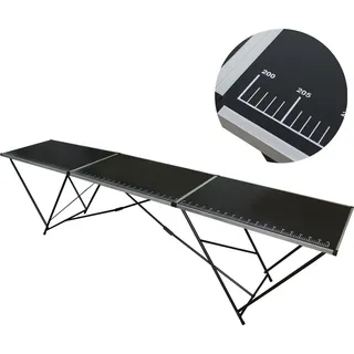 Baumarktplus Tapeziertisch Alu Flohmarkttisch 300x60 cm Klapptisch klappbar mit Messskala