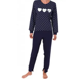 NORMANN CARE Damen Pflegeoverall Langarm mit Reissverschluss am Rücken und am Bein 261 270 90 106, Größe:XXL, Farbe:Navy - XXL