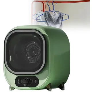KYZTMHC Kondens-Wäschetrockner, Mini-Wäschetrockner, 5 Trocknungsmodi, 0,8 kg Beladung, belüfteter Wäschetrockner für kleine Wäschestücke(Green)