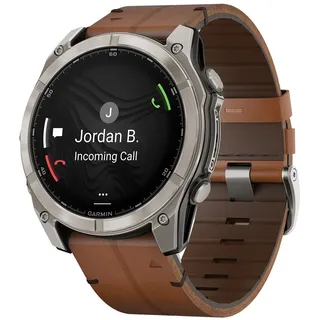 51 mm sapphire, graphit / titanium titan mit QuickFit Leder-Armband 26 mm