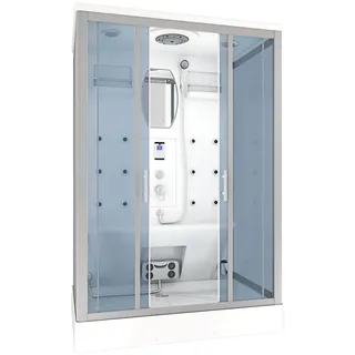 AcquaVapore Dampfdusche Sauna Dusche Duschkabine D27-EH-EA 140x90 cm OHNE 2K Scheiben Versiegelung