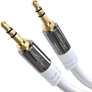 KabelDirekt – Klinkenkabel, Aux Kabel & Audio 3.5mm Kabel – 2m – Klinkenkabel Stereo, Erhältlich in 0,3m-10m – in Deutschland entwickelt (Für Kopfhörer, Handy, PC/Laptop, Auto, HiFi, weiß)