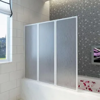 vidaXL Duschwand 117x120 cm 3-teilig Faltbar