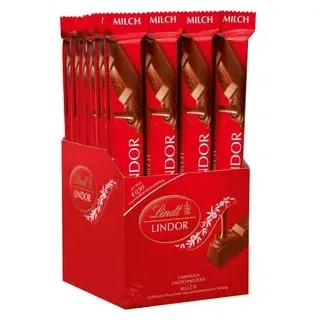 Lindt Schokoriegel Lindor Milch Sticks, 912g, je 38g, 24 Riegel
