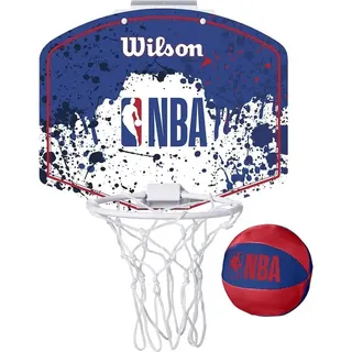 Wilson NBA TEAM MINI HOOP, NBA-Logo, Kunststoff, Rot/Weiß/Blau