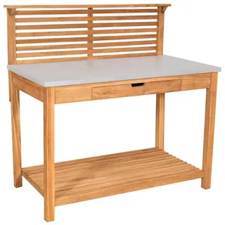 Mr. Deko Pflanztisch Hampton Teak mit Schublade