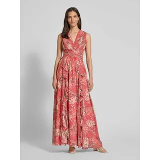 Abendkleid mit Plisseefalten, Rosa, M