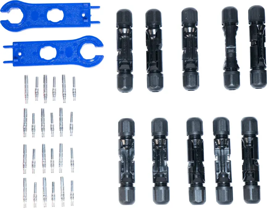 10 Paar MC4-Stecker und 2x MC4-Schraubenschlüssel