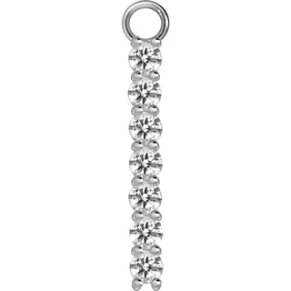 PIERCINGLINE Chirurgenstahl Anhänger für Clicker KRISTALLBALKEN