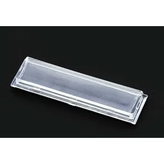 Wiltec Namensschild Abdeckung für Briefkasten mit Stanzmaß 69,1 x 17,2 mm für 73 x 21 mm Namensschild, Ersatzteil für Standbriefkasten und