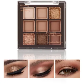 Boobeen Nude Eyeshadow Palette - Mattes und schimmerndes Makeup, hochpigmentierter cremiger Lidschattenpuder, für einen neutralen Augenaufschlag, langanhaltend (06#)