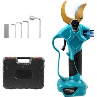 Akku Elektrische Astschere Gartenschere Drahtlose 65mm Kompatibel mit Makita 18V mit Bürstenlosen Motor LCD-Display zum Beschneiden von Bäumen und Obstbäumen(ohne Akkus)