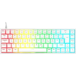 ISY IGK-5500-WT, Gaming Tastatur, Mechanisch, Outemu Red, kabelgebunden, Weiß