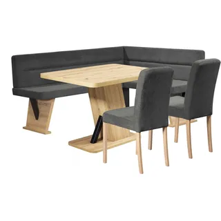 Home Affaire »Laros Sitzgruppe, Eckbank, Stühle, Tisch« Set, 4tlg Set, perfekt für Küche, Esszimmer, Wohnzimmer, Bestseller