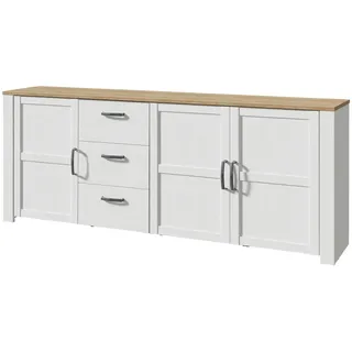Möbel Kraft Sideboard ¦ weiß ¦ Maße (cm): B: 220 H: 87 T: 42.0