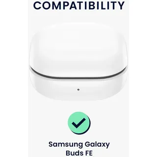 kwmobile Hülle kompatibel mit Samsung Galaxy Buds FE Hülle - Silikon Kopfhörer Schutzhülle Case Cover Grün Schwarz